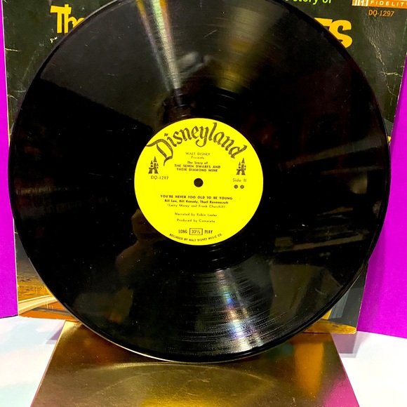 WALT DISNEY’S VINTAGE 1966 THE SEVEN DWARFS & THEIR DIAMOND MINE VINYL RECORD - Picture 10 of 13